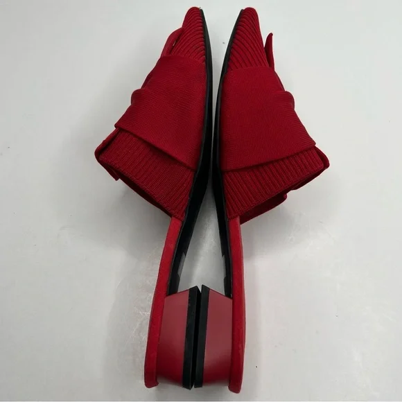 Vivaia Yaffa Ruby Red Pointed Toe Knot Mule Sandals Size EU 40, US 9 - Picture 10 of 15